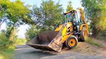 JCB Backhoe Going to Remove Unwanted Trees Plant Vines from Agriculture Land | JCB | jcb video