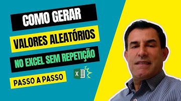 COMO GERAR VALORES ALEATORIOS NO EXCEL SEM REPETIÇÃO #excel