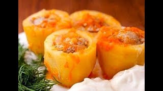 Картошка с Мясом .Фаршированный Картофель.Potatoes. Картошка с Мясом .Фаршированный Картофель.Potatoes.