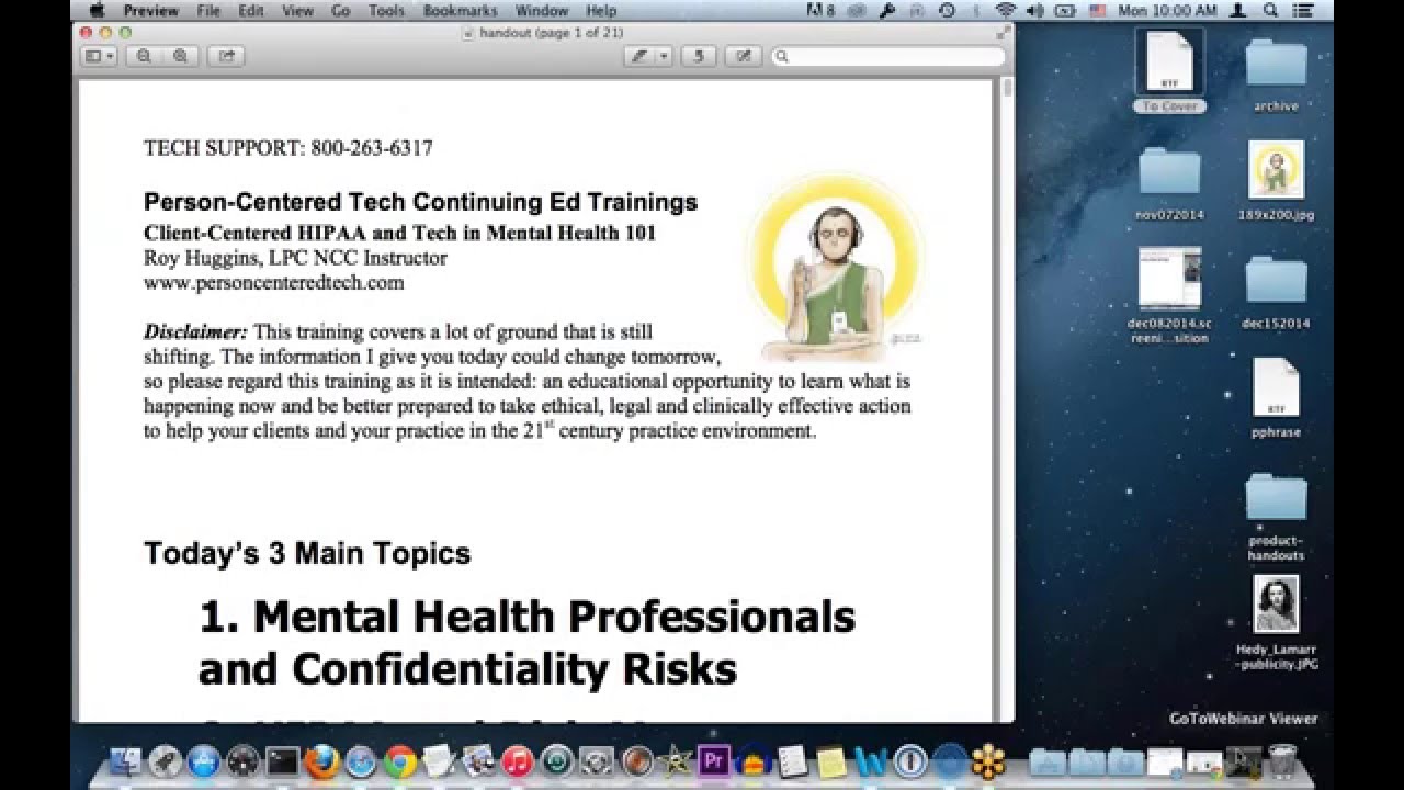 HIPAA and Security for Behavioral Health Providers Webinar
