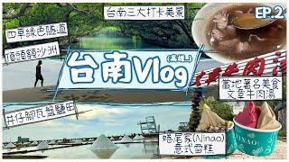 【台南+高雄Vlog Ep.2】秘景推薦 四草綠色隧道 頂頭額沙洲 必到景點 井仔腳瓦盤鹽田20年實力 文章牛肉湯 台南做到過日本 蜷尾家(Ninao)