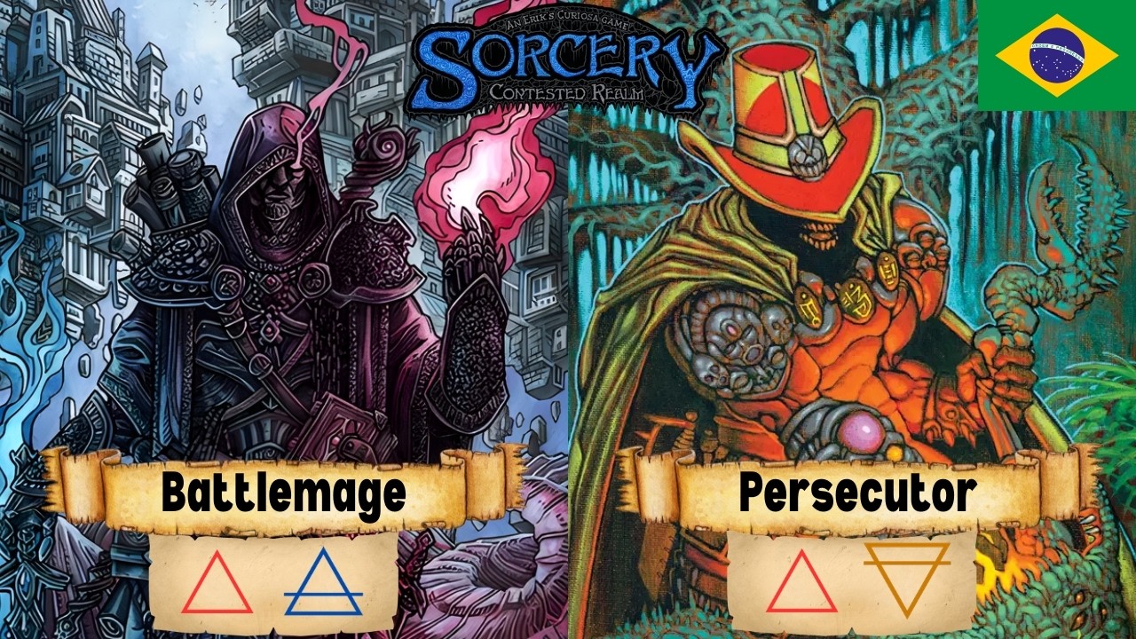 Battlemage (🔥🌬️) VS Persecutor (🔥🪨) - 1ª GAMEPLAY POV DO MUNDO - Sorcery: Contested Realm