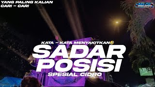 DJ SADAR POSISI FULL PARTY, FULL CIDRO COCOK BUAT TAHUN BARU|| JALPA DISCJOKEY