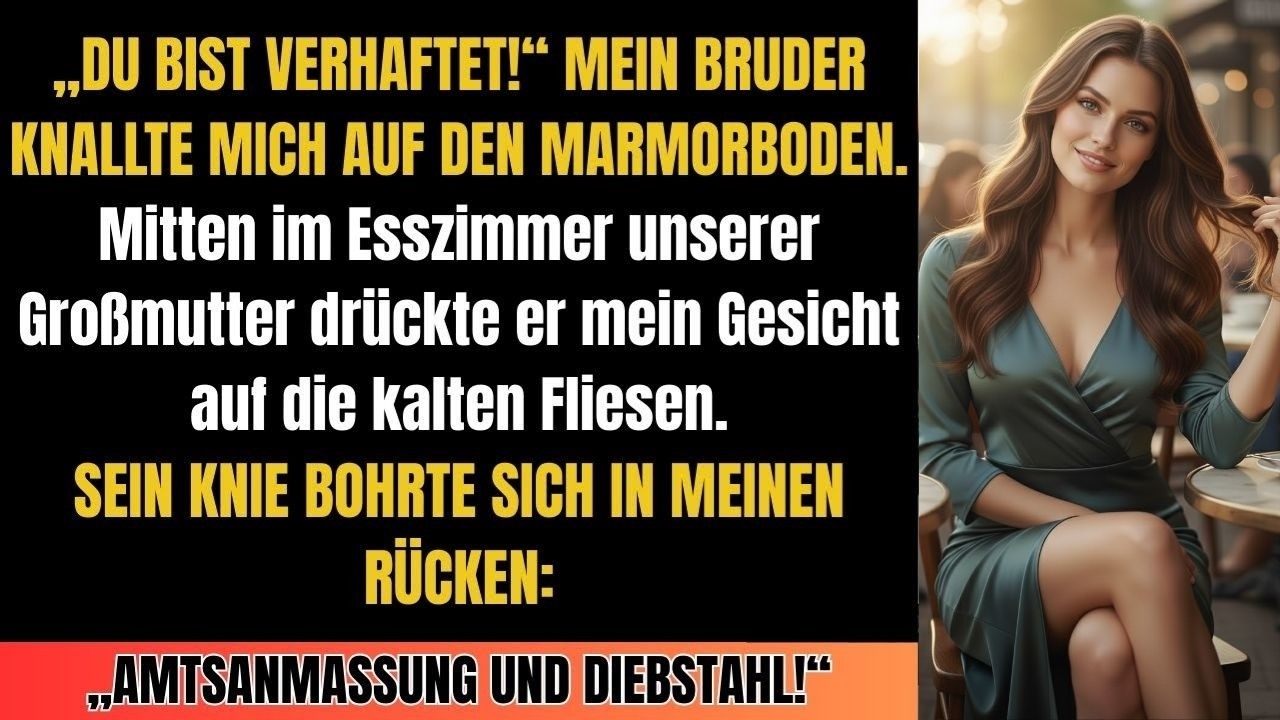 Ich saß am Esstisch meiner Großmutter, als mein Bruder aufstand, seine Polizeimarke zückte und mich vor 23 Verwandten verhaftete. „Du bist verhaftet“, sagte er, „wegen Amtsanmaßung und Diebstahl...