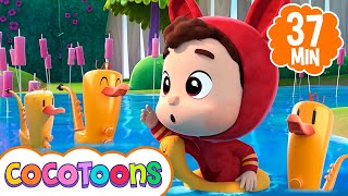 Cinco patinhos 🦆 e mais música infantil de Lea e Pop em português | Cocotoons Brasil