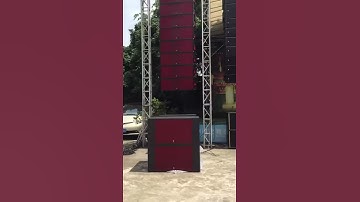 T.I Audio double 15 inch 3 way line array system MAX215&MAX218S sound check before shipping.