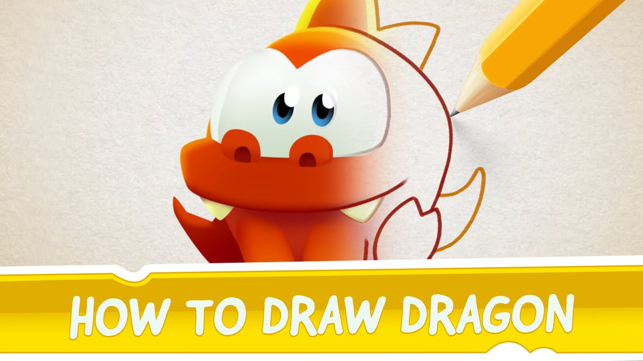 ⁣How to Draw Dragon from Cut the Rope: Magic