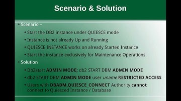DB2 Tips n Tricks Part 27 - How to Start DB2 instance in QUIESCE mode for Maintenance Operations