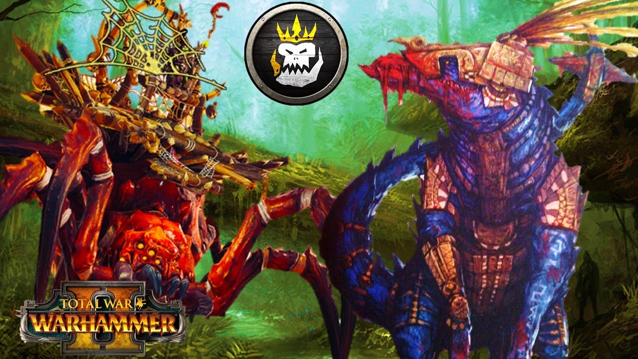 DEALING WITH DREAD SAURIANS - Greenskins vs. Lizardmen - Total War Warhammer 2