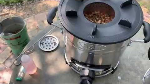 Cách sử dụng bếp đun viên nén BSR , bếp đun sinh khối, bếp đun mini hộ gia đình 0962537439 Phần 2