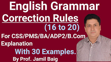 Correction Rules and Practice for CSS/PMS/B.com./B۔A./ADP-2 students.