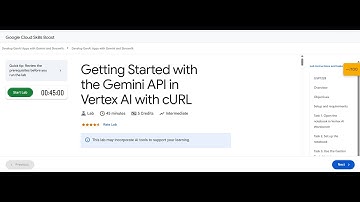 Getting Started with the Gemini API in Vertex AI with cURL | GSP1228