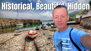 Clovelly, North Devon / Beach Waterfall / Historical Coastal Village