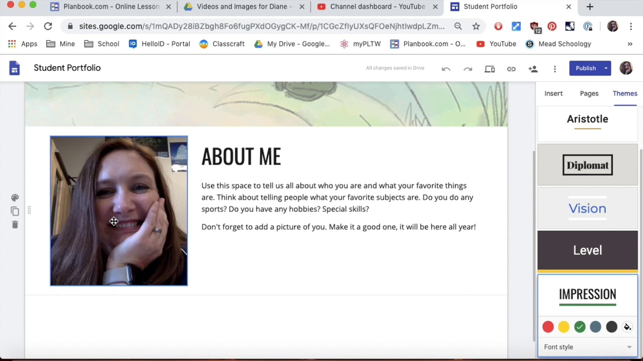 Setting Up A Portfolio In Google Sites YouTube