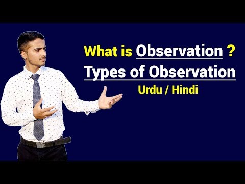 What is Observation & Types of Observation ? Urdu / Hindi