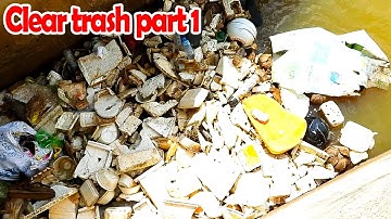 Clear Garbage On Water Gate - Unclogging Trash On Water Gate For Drainage | Part 1