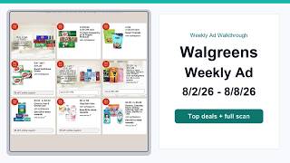 Walgreens Weekly Ad (8/2/26 - 8/8/26) Top 10 Deals