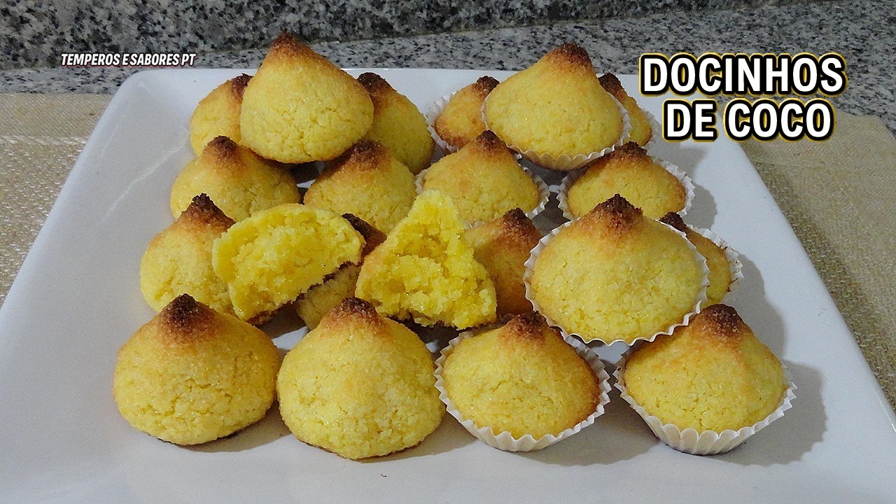 DOCINHOS DE COCO MARAVILHOSOS DELICIOSOS E COM APENAS 3 INGREDIENTES