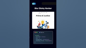 Blur Sticky Navbar using CSS ✨
