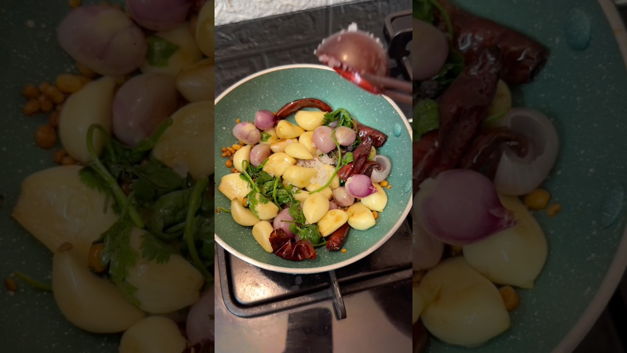 🍲Sunday Breakfast Mini vlog | Poondu Chutney recipe 😋 @sheerusdining