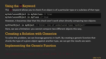 How to Check if Two Objects Are of the Same Type or Superclass in Swift