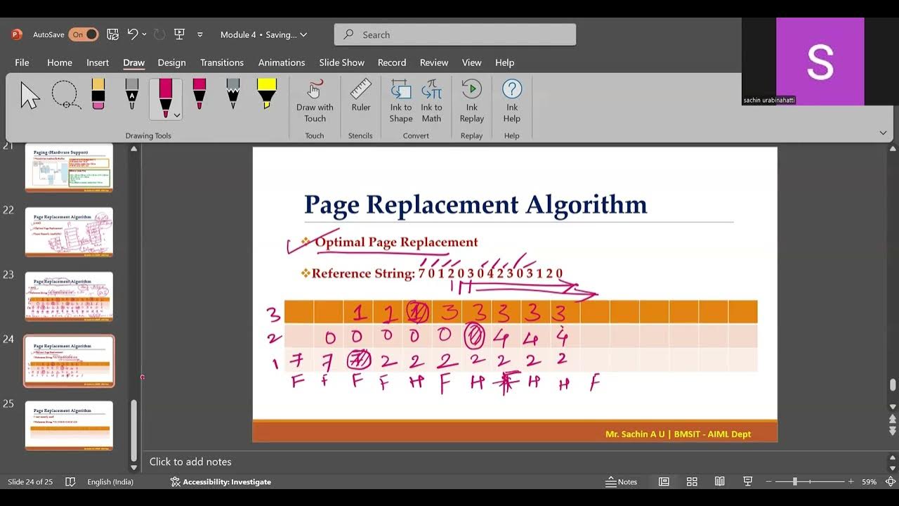 Optimal Page Replacement Algo - YouTube