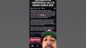 SEC REFEREE IS PERMANENTLY SUSPENDED AFTER CONTROVERSIAL CALLS IN AUBURN-GEORGIA GAME