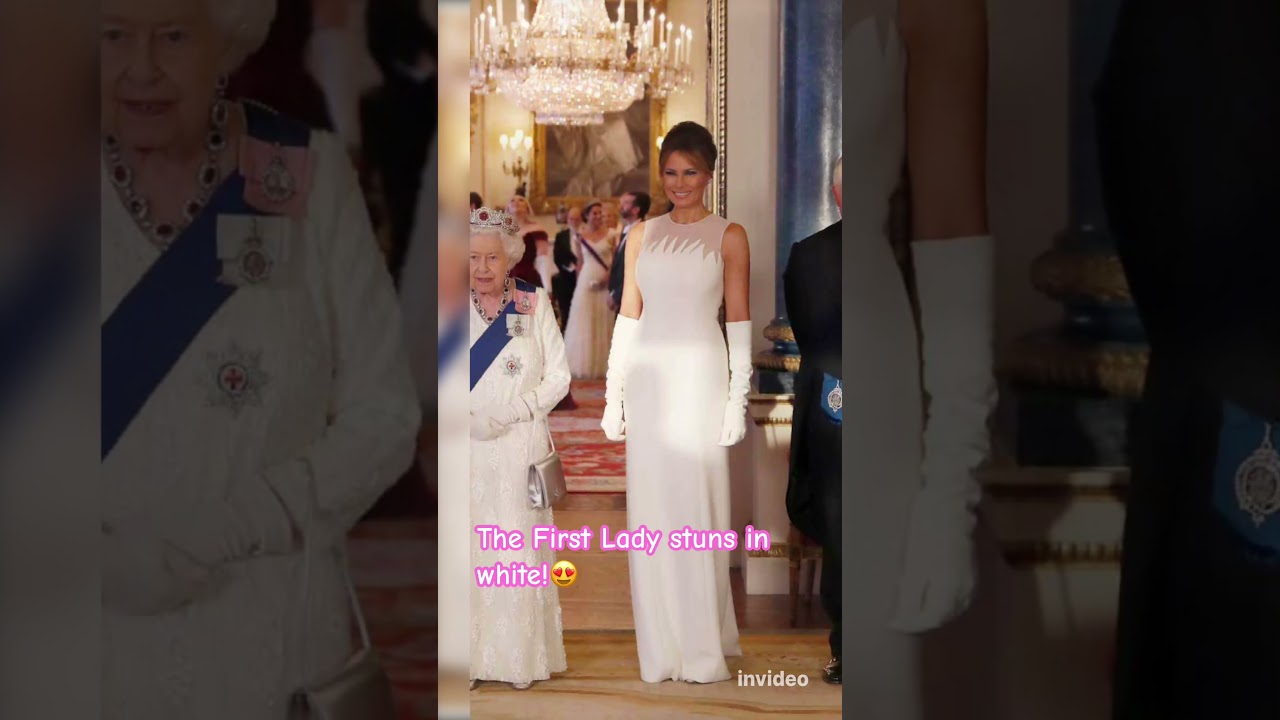 The First Lady Melania Trump stuns in white outfits! 