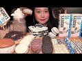 ASMR OREO ICE CREAM, CHOCOLATE, CAKE, COOKIE & CREAM CHOCOLATE MUKBANG 오레오 아이스크림, 케익, 도너츠, 아이스크림 먹방