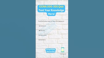 CCNA Quiz 80:Class B Subnet mask #ccnacertification #networking #ccnaroutingandswitching  #learning