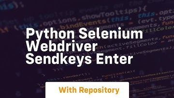 python selenium webdriver sendkeys enter
