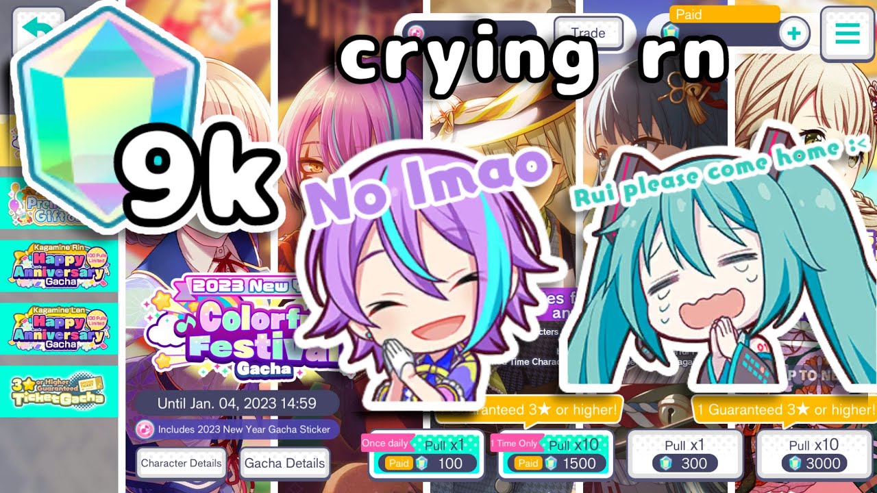 [Project Sekai] 9k crystals on the 2023 New Year ColorFes Banner! LAST