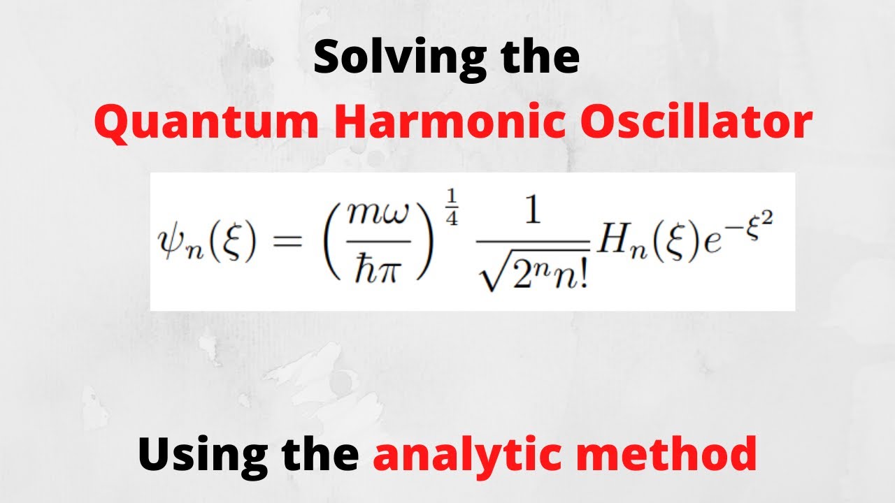 harmonic oscillator quantum mechanics problems solutions pdf