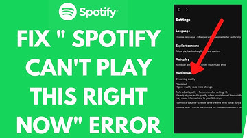 How To Fix Spotify Can