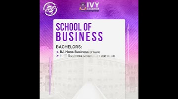 Admissions Open | School of Business | IVY College of Management Sciences
