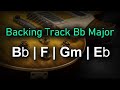 Rock Pop Backing Track Bb Major | 70 BPM | Guitar Backing Track