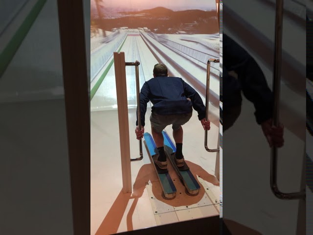 Ski Jump Simulator at Winter Olympics Museum in Sapporo class=