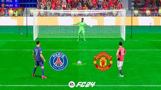 PSG VS MANCHESTER UNITED ! FIFA 24 ! PENALTY SHOOTOUT ! UCL FINAL