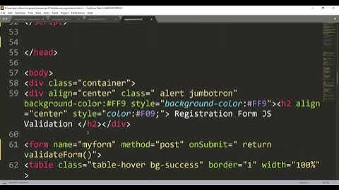 Javascript And Jquery Validation-  by Sonali