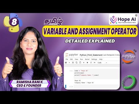 8) What is Variable and Assignment Operator in python?
