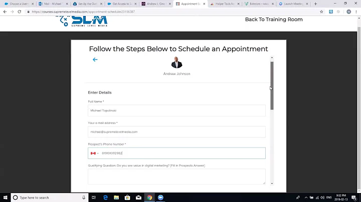 SLM - Scheduling an Appointment