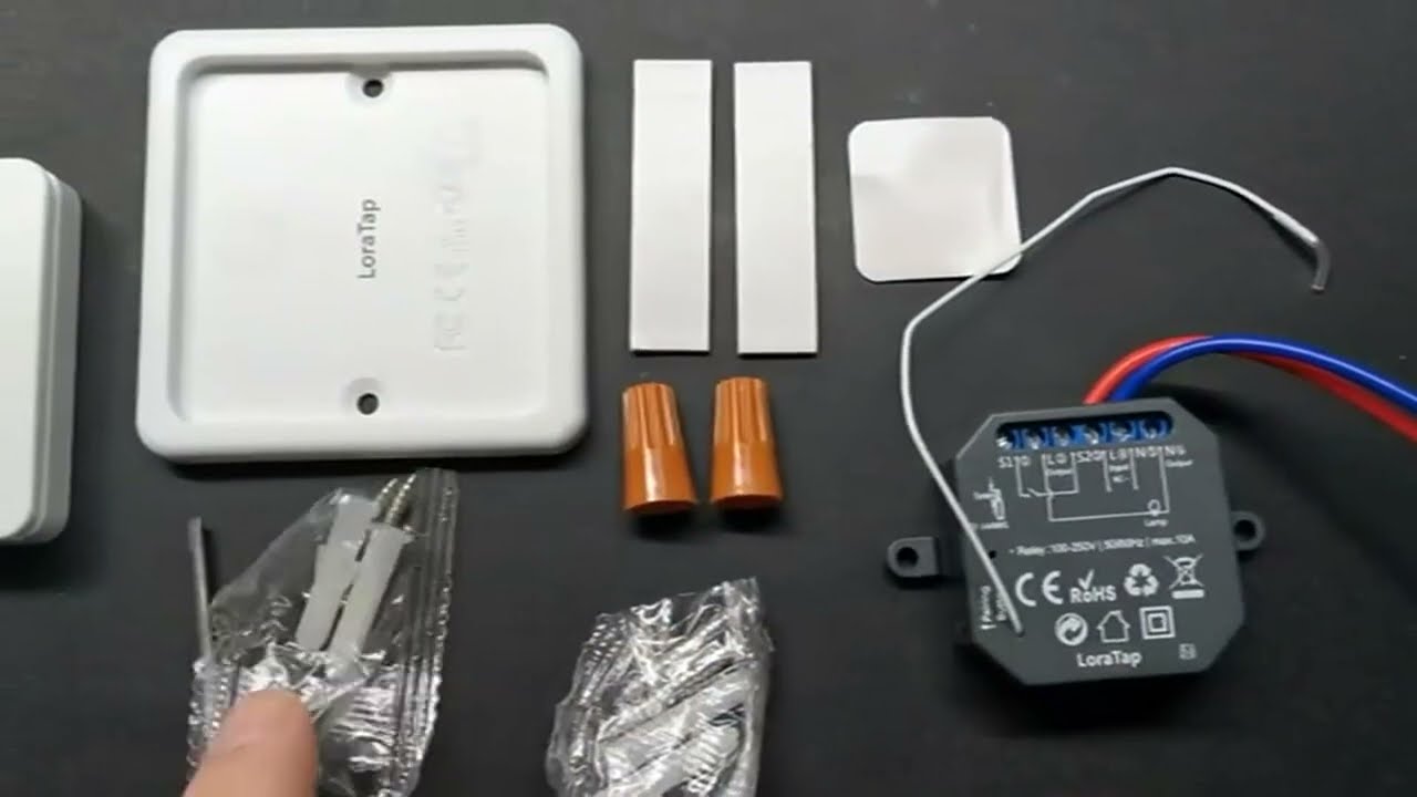 LoraTap Kit Interrupteur Sans Fil, Bon interrupteur radio sans fil avec  télécommande & pile CR2032 