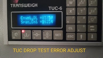 How to Transweigh Weigh feeders drop test error adjust,  How to TUC 6 weigh feeders error adjust.