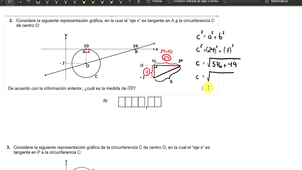 Propiedad de la Recta Tangente a una circunferencia (con ejercicios