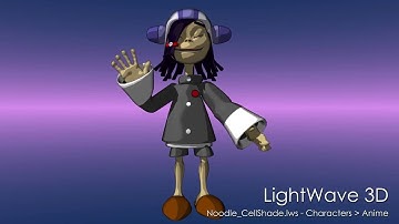 LightWave 3D: Noodle Cell Shade scene rendered