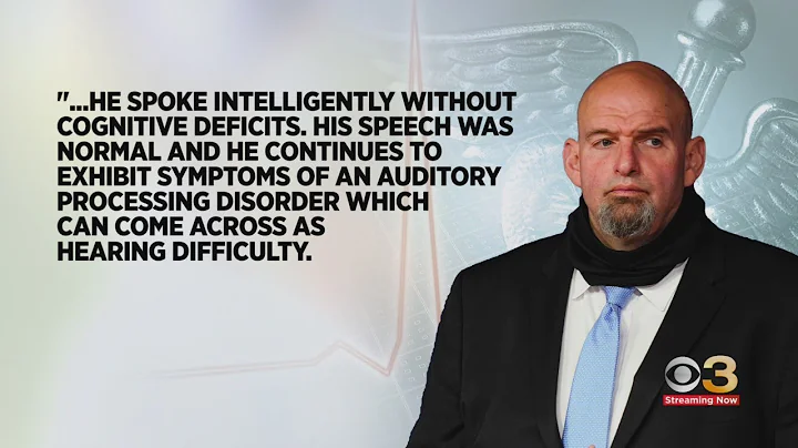 Fetterman's doctor provides update on his recovery following stroke
