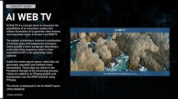 AI Web TV  Demo--Generative AI to generate video frames and associated music & stream it as WEB TV