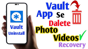 Vault Uninstall  date recovery||vault app deleted photo recovery||vault install||Hindi