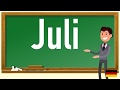 How to pronounce Juli  in German