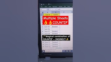 Multiple Sheets COUNTIF | 🪄Magical Combination of COUNTIF + INDIRECT #trending #excel #exceltricks